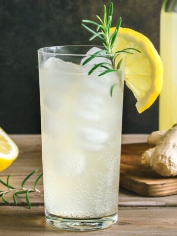 Ginger honey lemonade in a glass